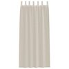 vidaXL Voile Curtain with Curtains 2 pcs Sand 245 x 140 cm Polyester