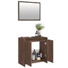 vidaXL 2 Piece Bathroom Furniture Set Brown Oak Engineered Wood