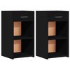vidaXL Bedside Cabinets 2 pcs Black 35x34x65 cm Engineered Wood