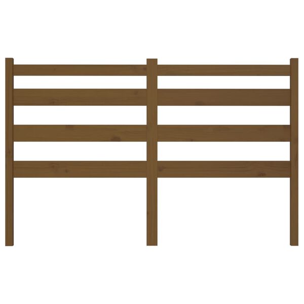 vidaXL Bed Headboard Honey Brown 126x4x100 cm Solid Wood Pine