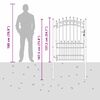 vidaXL Fence Gate with Spikes Grey 170 x 100 cm Powder-coated steel
