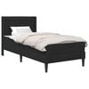 vidaXL Bed Frame with Mattress with Headboard Black 90 x 190 cm Velvet