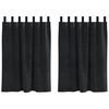 vidaXL Blackout Curtains 2 pcs Black 140 x 140 cm Velvet