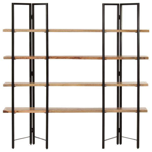 vidaXL 4-Tier Bookcase 160x35x160 cm Solid Mango Wood