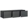 vidaXL TV Cabinet High Gloss Grey 120x34x30 cm Engineered Wood