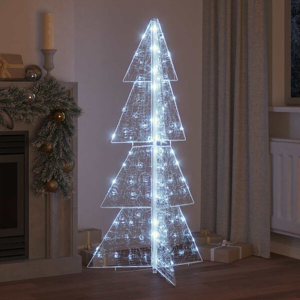 vidaXL Christmas Tree with 160 LEDs Cold White 150 cm Acrylic