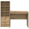 vidaXL Desk with Drawer 2 pcs Artisan Oak