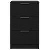vidaXL Bedside Cabinet Black Oak 40 x 65 x 65 cm Engineered Wood