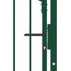 vidaXL Fence Gate with Spikes Steel 104x117 cm Green
