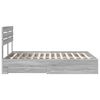 vidaXL Bed Frame with Drawer with Headboard Manual Engineered Wood