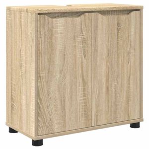 vidaXL Bathroom Basin Cabinet with Shelf Sonoma Oak 60 x 30 x 60 cm