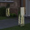 vidaXL Solar LED Pathway Light 2 pcs Silver Galvanized Steel