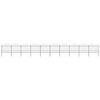vidaXL Garden Fence with Spear Top Steel 1673x175 cm Black