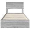 vidaXL Storage Bed Grey Sonoma 100 x 200 cm Engineered Wood
