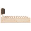 vidaXL Bed Frame with Upholstered Headboard Taupe 140 x 190 cm