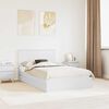 vidaXL Storage Bed with Headboard White 120 x 200 cm Engineered Wood