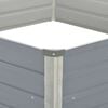 vidaXL Raised Garden Bed 129x129x45 cm Galvanised Steel Grey