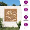 vidaXL Garden Wall Decoration 55x55 cm Corten Steel Grass Design