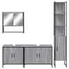vidaXL 4 Piece Bathroom Furniture Set Grey Sonoma Engineered Wood