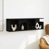 vidaXL Wall Cabinet 100x20x30 cm Black Engineered Wood