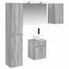 vidaXL Bathroom Cabinet Set 5 pcs Grey Sonoma Engineered Wood