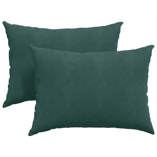 vidaXL Sofa Pillows 2 pcs Dark Green 70 x 50 cm Corduroy Fabric