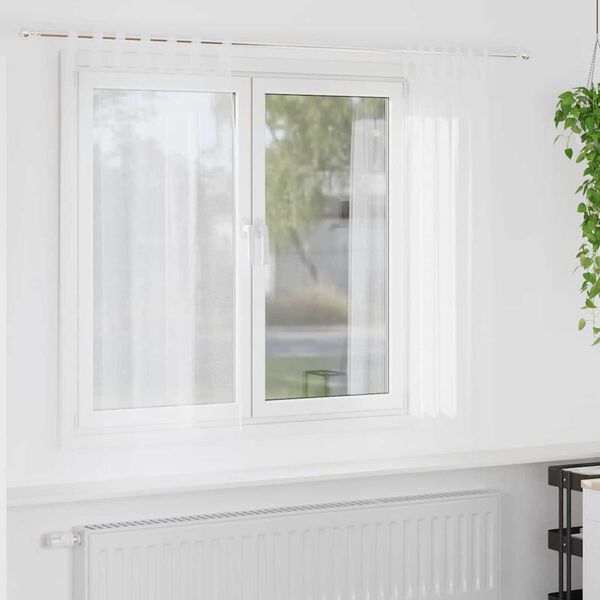 vidaXL Voile Curtain with Curtains 2 pcs White 175 x 140 cm Polyester