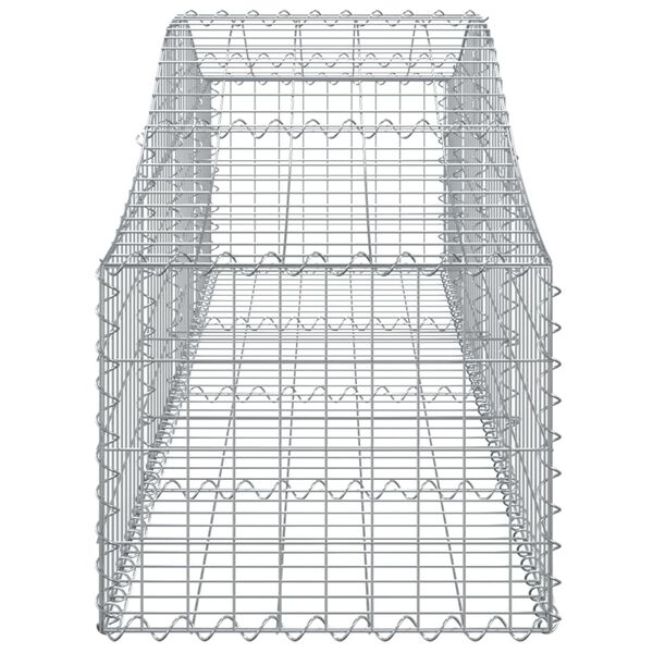 vidaXL Arched Gabion Basket 200x50x40/60 cm Galvanised Iron