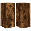 vidaXL TV Wall Cabinets with LED Lights 2 pcs Smoked Oak 30.5x35x70 cm