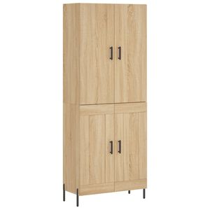 vidaXL Highboard Sonoma Oak 69.5x34x180 cm Engineered Wood