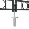 vidaXL Fence Gate with Lock Grey 401 x 224.5 cm Steel