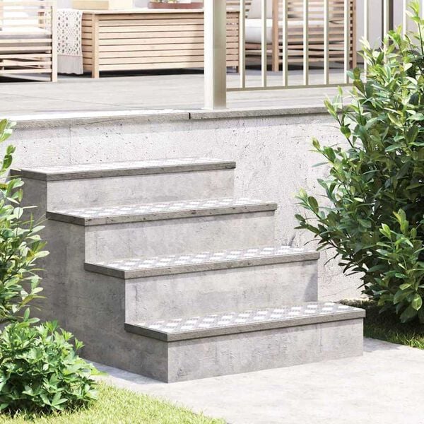vidaXL Stair Tread Rectangular 2 pcs Silver 80 x 20 cm Aluminium