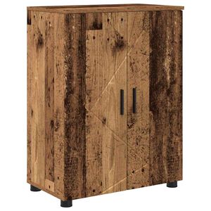 vidaXL Bathroom Cabinet with Storage Old Wood 60 x 35 x 80 cm