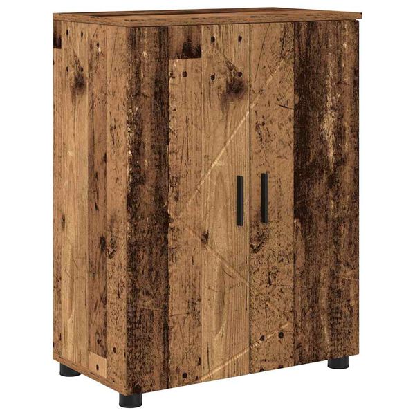 vidaXL Bathroom Cabinet with Storage Old Wood 60 x 35 x 80 cm