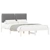 vidaXL Bed Frame with Upholstered Headboard Light Grey 140 x 200 cm