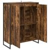 vidaXL Shoe Cabinet Smoke Oak 79 x 36 x 100 cm Engineered Wood