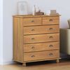vidaXL Chest of Drawer ASKIM Brown 91 x 40 x 95.5 cm Solid Pine Wood