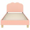 vidaXL Children's Bed Frame with Headboard Pink 90 x 190 cm