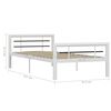 vidaXL Bed Frame without Mattress White and Black Metal 100x200 cm