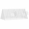vidaXL Rabbit Cage Silver 215 x 100 x 85 cm Galvanised Steel