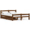 vidaXL Bed Frame without Mattress Honey Brown Solid Wood 140x200 cm