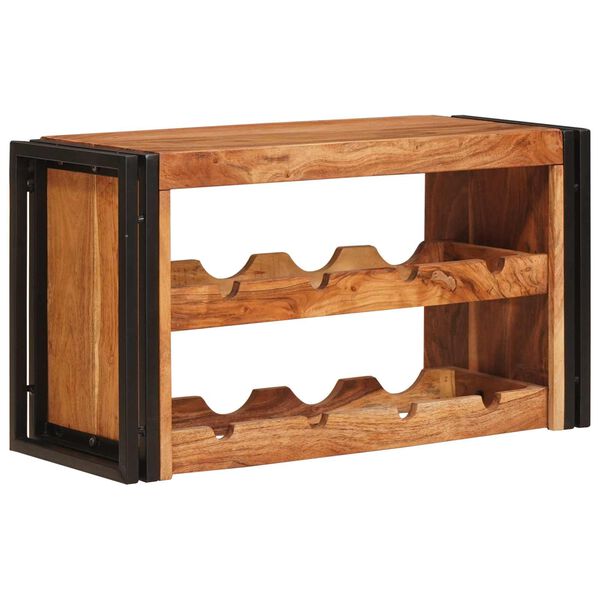vidaXL Wine Rack Brown 80 x 45 x 33 cm Solid Acacia Wood