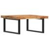 vidaXL Basin Shelf Wall Mounted Steel and Solid Wood Acacia