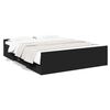 vidaXL Bed Frame with Drawers without Mattress Black 140x200 cm