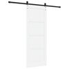 vidaXL Sliding Door ORKDAL White and Black 78 x 202 cm Solid Pine Wood