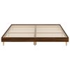 vidaXL Bed Frame without Mattress Brown Oak 200x200 cm Engineered Wood