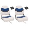 vidaXL 4 Piece Foldable Boat Seat Set High Backrest