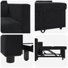 vidaXL Single Sofa Bed Reclining Black 90 x 165 x 87 cm Velvet