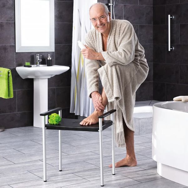 RIDDER Bathroom Stool Zac Black 100 kg A0220010