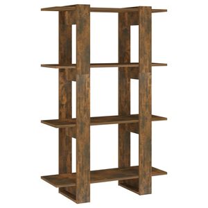 vidaXL Book Cabinet/Room Divider Smoked Oak 80x30x123.5 cm